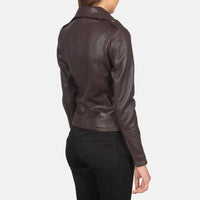 Flashback Maroon Leather Biker Jacket